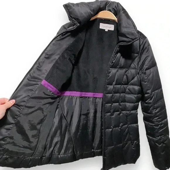 Calvin Klein Down Black Puffer Jacket Coat Size XS - Picture 3 of 6